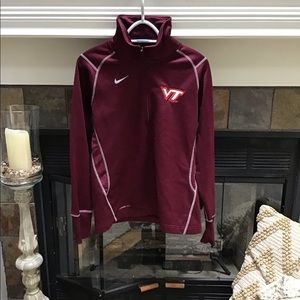 Virginia Tech Nike therma fit  zip up pullover